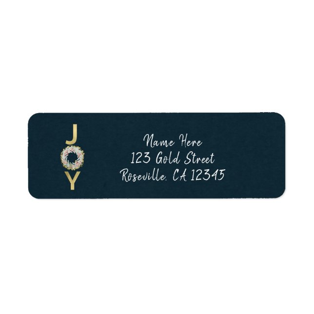 CHRISTMAS JOY Gold Foil Carte de vacances moderne (Devant)