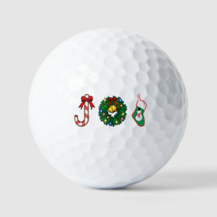 Christmas Joy Holiday Decoration Accessories Art Golf Balls