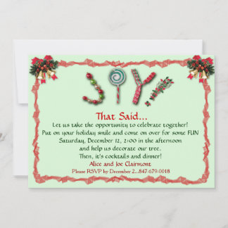 Christmas JOY Invitation