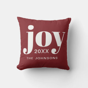 Christmas Joy Modern Minimalist Throw Pillow