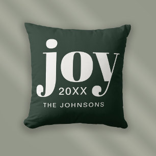 Christmas Joy Modern Minimalist Throw Pillow