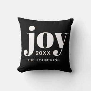 Christmas Joy Modern Minimalist Throw Pillow
