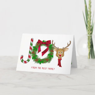 Christmas Joy on white Card