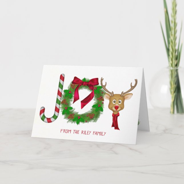 Christmas Joy on white Card (Front)