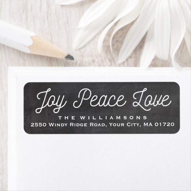 Christmas Joy Peace Love Custom Chalkboard (En situation)