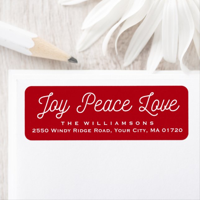 Christmas Joy Peace Love Custom Red (Insitu)