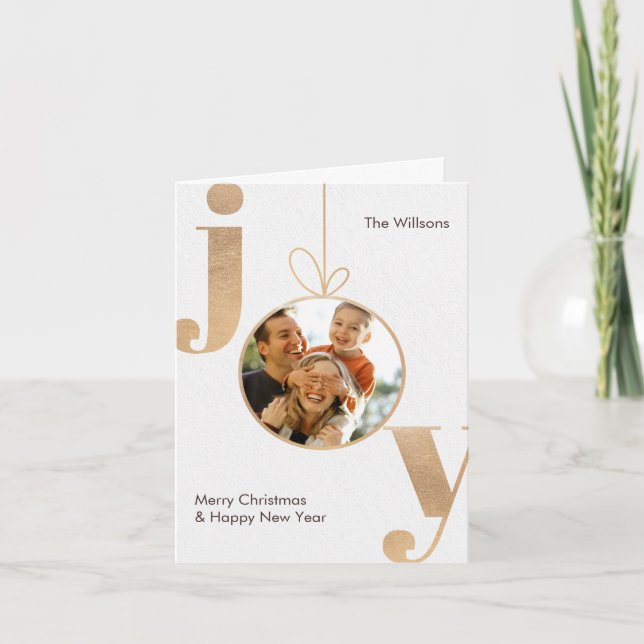 Christmas joy photo  holiday card (Front)