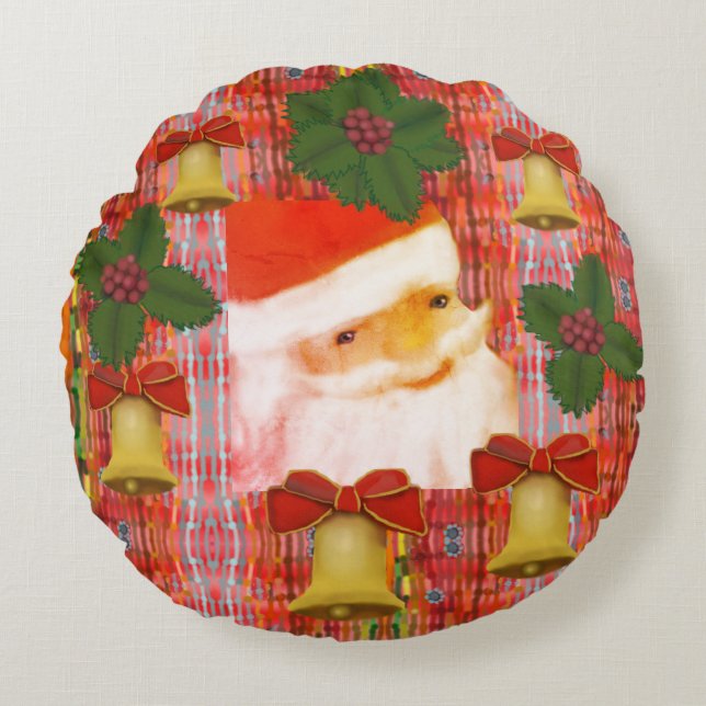 Christmas Joy Round Pillow (Front)