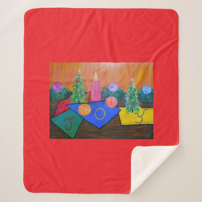 Christmas Joy Sherpa Blanket (Front)
