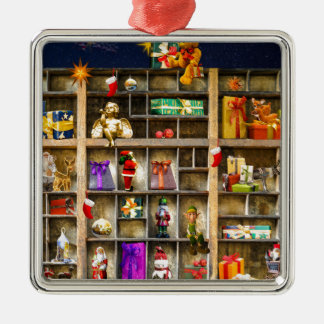 christmas joy time metal ornament