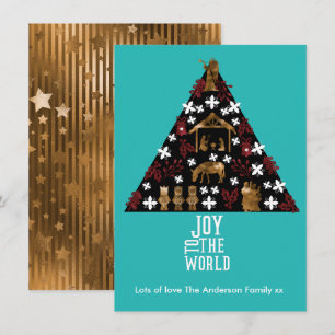 Christmas Joy To The World Holiday Card