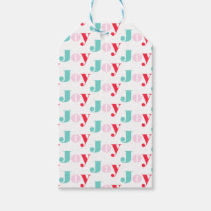 Christmas Joy typography Gift Tags