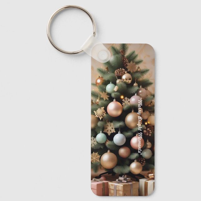 "Christmas Joy Unwrapped" Keychain (Front)