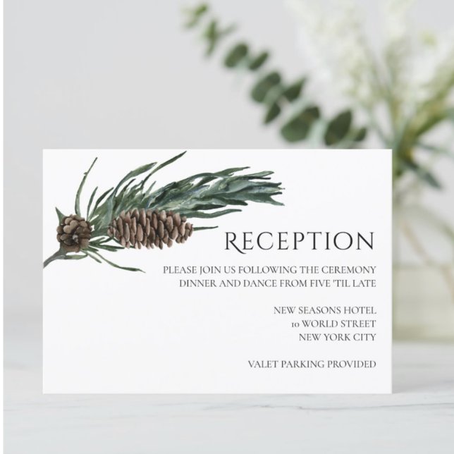 Christmas Joy | Watercolor Winter Reception Card (Creator Uploaded)