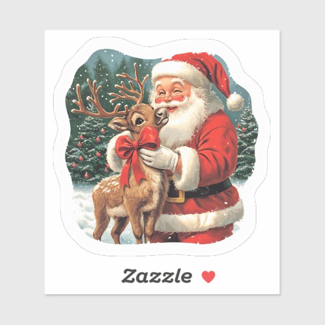 Christmas Joy With Santa and Reindeer (Sheet)