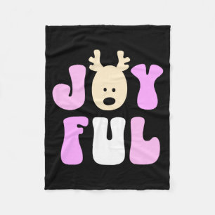 Christmas Joyful Colorful Festive Kids  Fleece Blanket