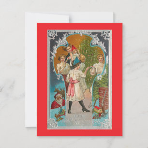 Christmas Joys 1910 Vintage Inspired Postcard