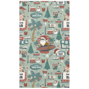 christmas july route 25 beach tropical black santa tablecloth
