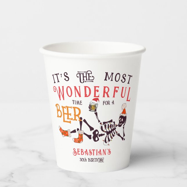 Christmas July Skeleton Summer Ween Beer Birthday Paper Cups (Front)