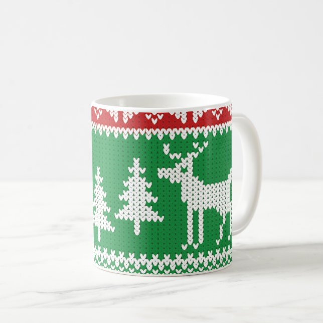 Christmas Jumper pattern Coffee Mug (Front Right)