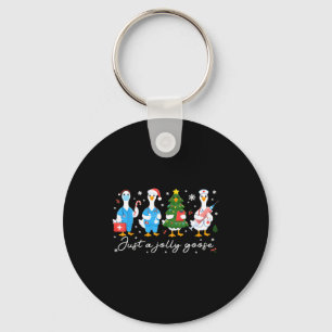 Christmas Just A Jolly Goose Nurse Cute Medical St Keychain