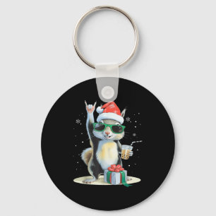 Christmas Kawaii Squirrel Bubble Tea Boba Squirrel Keychain