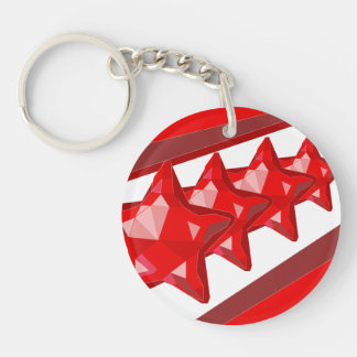 christmas keychain red stars