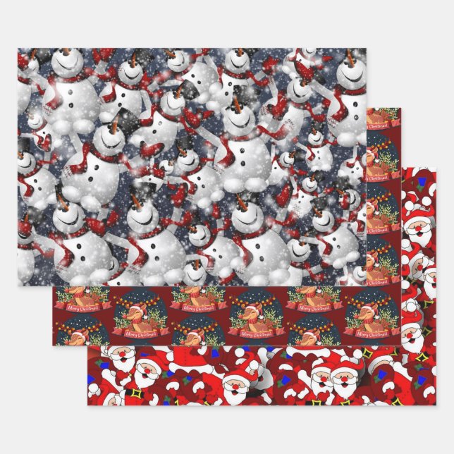 Christmas Kids Collection Wrapping Paper Sheet (Set)