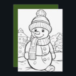 Christmas kids colouring snowman add text  holiday card<br><div class="desc">Christmas kids colouring snowman add text Holiday Card</div>