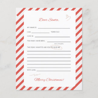 Christmas Kids latter to Santa Flyer