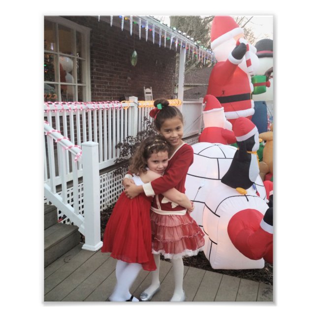 Christmas Kids Personalize Template 8 x 10 Photo P Print (Front)