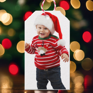Christmas Kids Photo Template Gift Tags