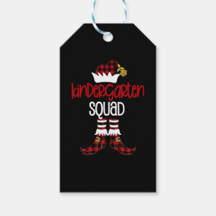 Christmas Kindergarten Squad Elf Teacher Student B Gift Tags