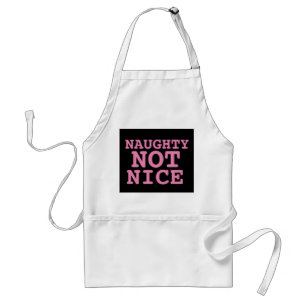 CHRISTMAS KITCHEN APRONS NAIGHTY NOT NICE