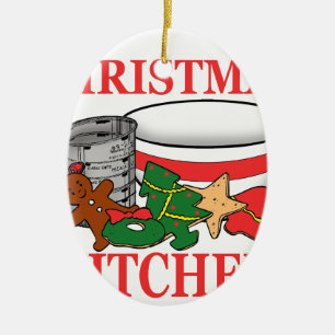 christmas kitchen ceramic ornament