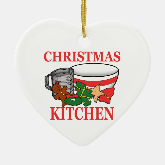 christmas kitchen ceramic ornament (Front)