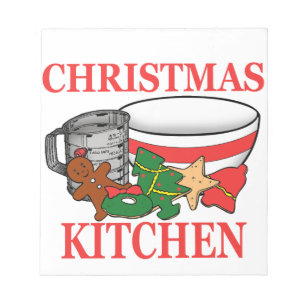christmas kitchen notepad