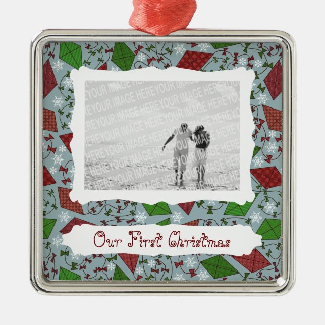 Christmas Kites, premium photo ornament (Front)