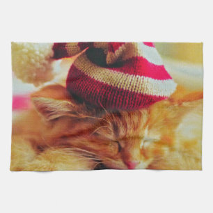 Christmas Kitten Kitchen Towel
