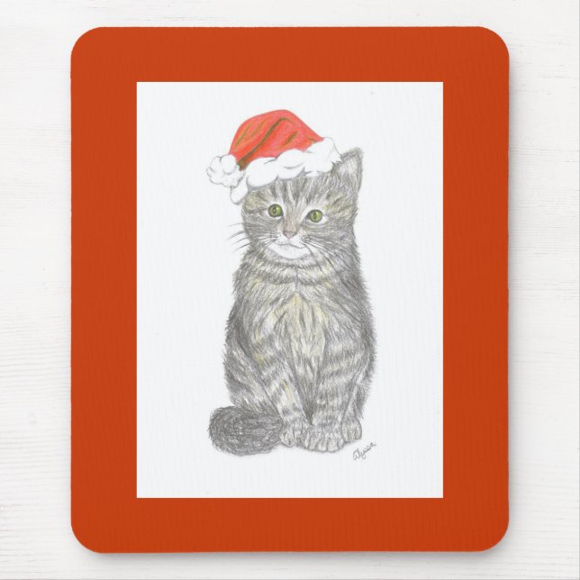 Christmas Kitten Mousepad (Front)