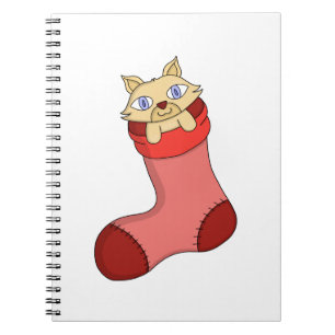 Christmas Kitten Notebook