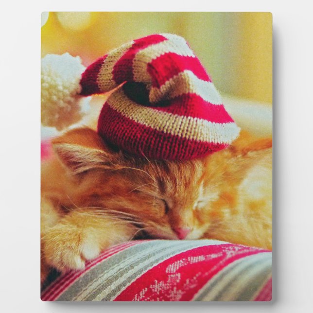 Christmas Kitten Plaque (Front)