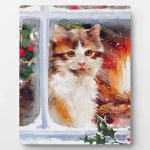 Christmas Kitten Plaque