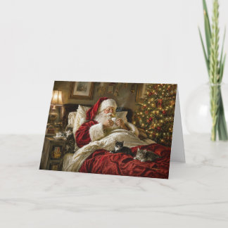 Christmas Kittens by the Tree Holiday Card