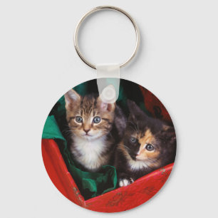 Christmas Kittens Keychain