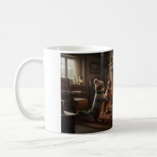Christmas Kitties Roasting Chestnuts Coffee Mug