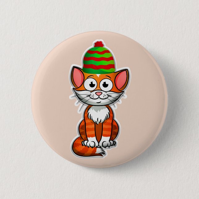 christmas kitty button (Front)