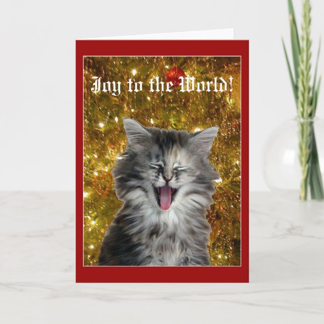 Christmas kitty fait une carte de voeux de bruit j (Devant)