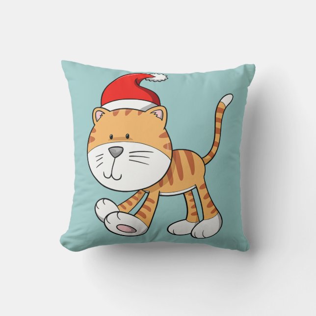 Christmas Kitty "Gizmo" Pillow (Front)