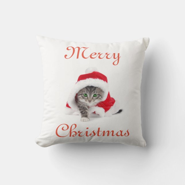 Christmas Kitty Pillow (Front)